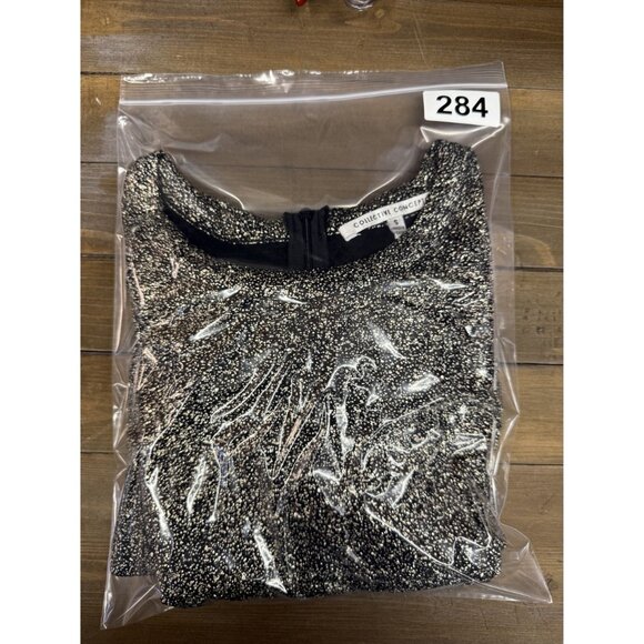 Nordstrom Sparkly Black & Gold Dress Small - Picture 11 of 11